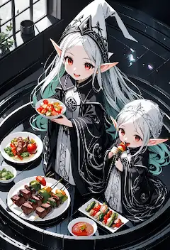 黒衣エルフの魔法の食卓