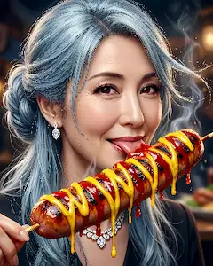 蘭さん💞魅惑的なフランクフルトの食べ方