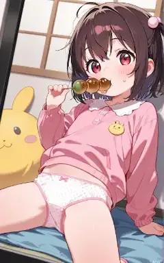 お団子もぐもぐ