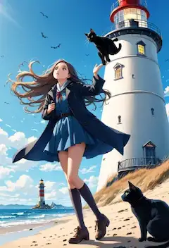灯台と若い魔女
