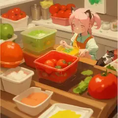 トマトと女の子