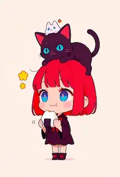頭の上の猫たちと秘密のおにぎり