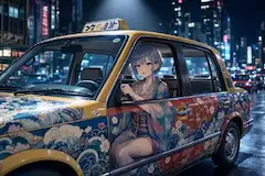 和装タクシードライバー