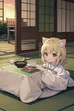 コタツと少女