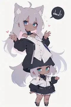 猫耳お姉さんと小さな相棒のハプニング