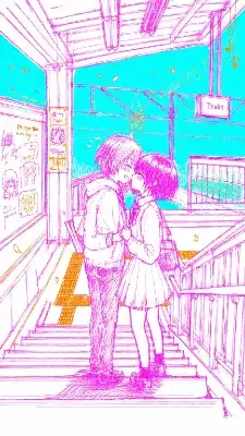 駅の階段で交わす甘い約束