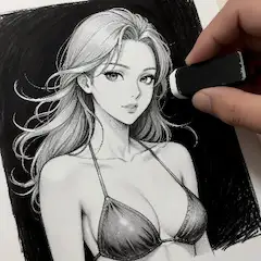消しゴムで描く