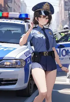 街を守る笑顔の新米警察官