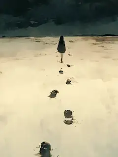 残る足跡