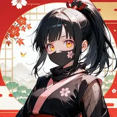 桜の仮面を纏う黒髪少女