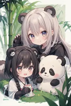 パンダと少女