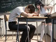 居眠りを注意する女教師