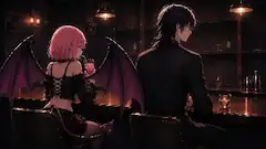 闇のバーで交わす魔性の視線