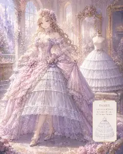 パニエが彩る夢のドレス姿