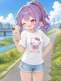 【コラボ＆テスト】キティちゃんのTシャツ
