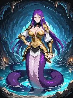 洞窟のラミア戦士