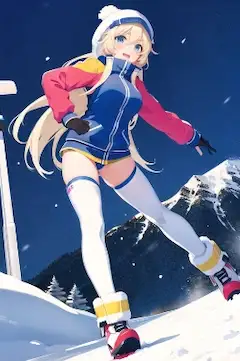 スキーに来た女の子
