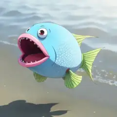 青い魚の驚愕！海底の秘密発見