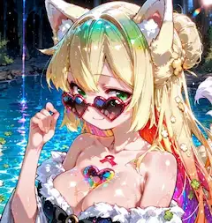 4枚）ハート眼鏡