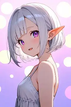 銀髪のエルフ少女
