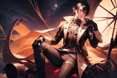 宇宙船の窓辺にて