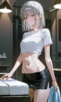 銀髪ショート　メンエス嬢