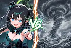 【台風】悪の魔法少女VS.巨大台風