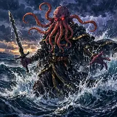嵐の海に立つ深淵の剣士