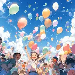 たくさんの色を飛ばそう