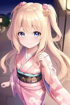 金髪少女の着物 その3