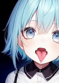 青髪少女のいたずらな誘惑