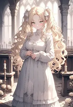 ろうそくの灯が照らす祈りの少女