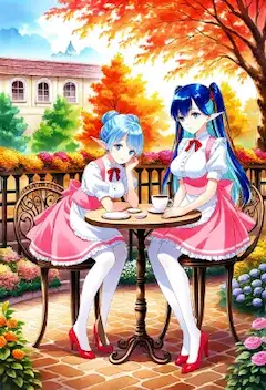 ふたりの彩差が、塔辺の景にやさしく広がるころ