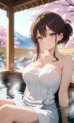 桜の湯に佇む微笑み