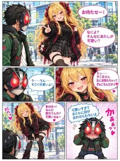 お面ヒーロー君とメスガキちゃんのハロウィンデート！ 前編
