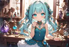 可愛い宝石商の少女