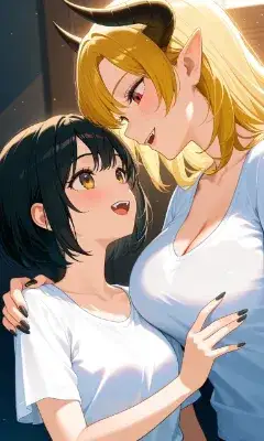 ホロライブの大空スバルと癒月ちょこ風イラスト