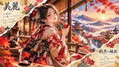 秋の縁側で、遥かな景色に想いを馳せて