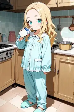 ビン牛乳とおでこちゃん