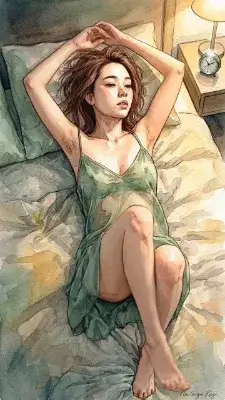 深夜のまどろみ、静かな吐息