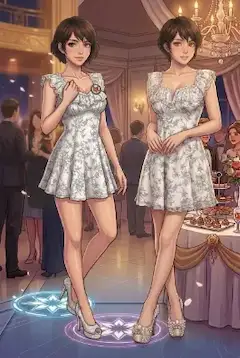 DALL-E 3 篇 (Part Ⅰ) [No.2]  26章 (1/2) 「Twin Muses の休日(Off Shot)」 - 各生成AIをアニメ風キャラクターに擬人化！ -