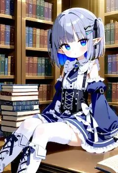 紺の装い、知の海に沈む午後