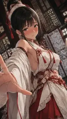 巫女服×レース素材