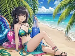 南の島で微笑む夏の午後