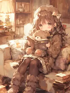 くまさんと読書。