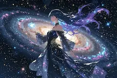 銀河の中心で光を紡ぐ星の少女