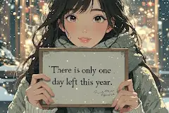今年最後の日に微笑む少女