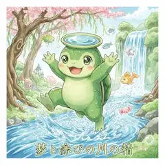 夢と遊びの川で踊るカッパ