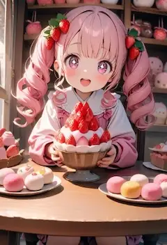 つむちゃん和菓子屋にきた