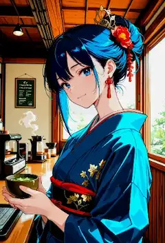蒼刻の抱擁、モダン茶房で紡ぐ一期一会